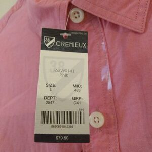 NWT Daniel Cremieux Classic Dress Shirt Pink Sz L